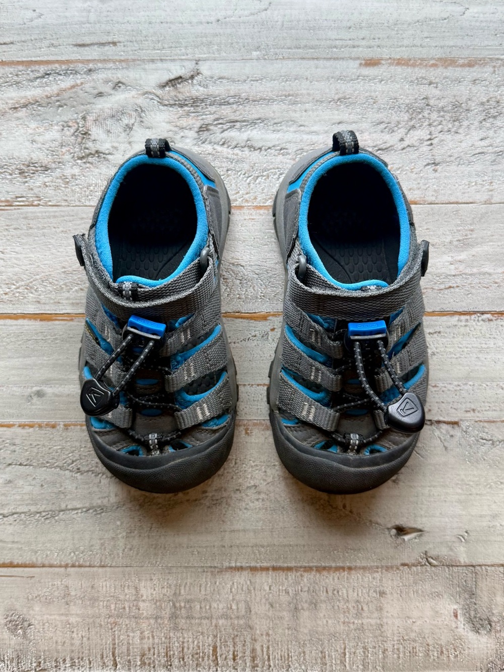 Keen Toddler Tots Newport H2 Shoes / Sandals (Size 10) blue, black & grey EUC